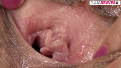 Hot girl fucks her glory holes with two dildos to a squirt