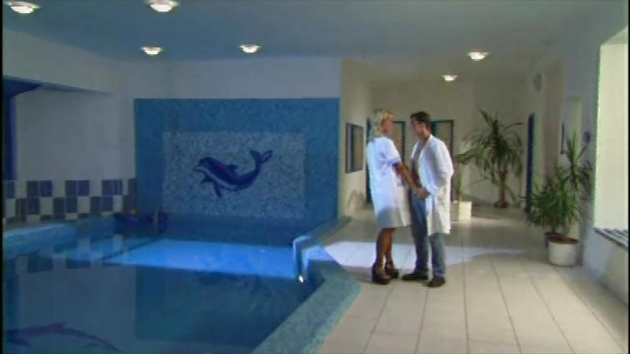 Doctor and Nurse Work Overtime Fucking in the Pool