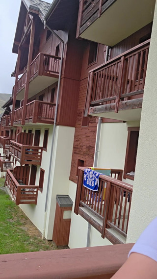 First Small French Squirt on a Balcony in the Mountains