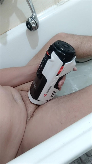 A PEASANT IN A BATHTUB PLAYS WITH TOYS