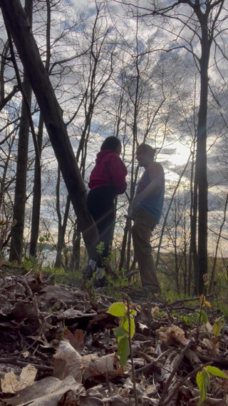 Hot milf fucked doggy after hike