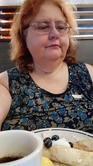 Blueberry Crepes and Creme Yummy