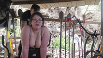 he fucks me on the mower until i cum and creampies me after