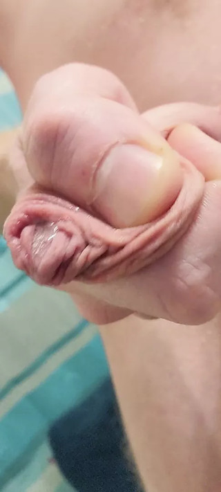 Extreme Close Up Wet Foreskin