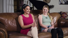 Girlsway - Eliza Eves Shows up at Wrong House, MILF Sheena Ryder Turns Babysitting Into Scissoring