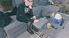 I Had to Choose Between Working or Using a Dildo on My Mature MILF Pussy