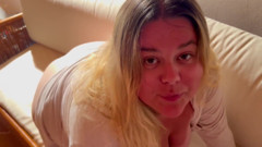Cum on Mouth Then Rubs in Pussy