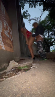 Trans Woman Has Sex in the Street with a Cheating Married Man.