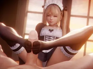 Marie Rose Foot Job In Maid Outfit