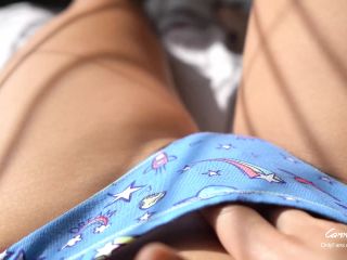 Teen 18yo shows her Exxxtra wet panties POV