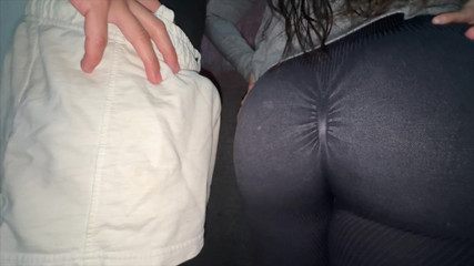 Big-ass Girl Grabs Stranger's Dick