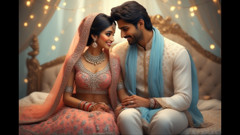 Indian lady and her husband sharing her to his office Boss