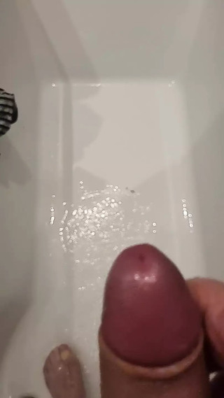 Slomo, cumshot in the shower, slomo camera, ropes catches hard