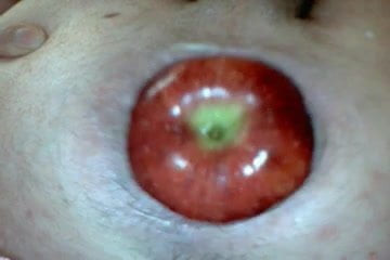 Anal Apple gaping arse fisting fruit butt plug