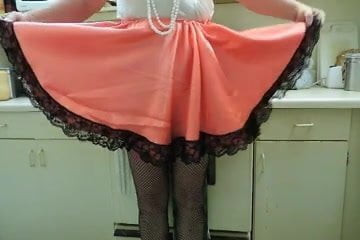 Sissy Ray in Satin Maid uniform