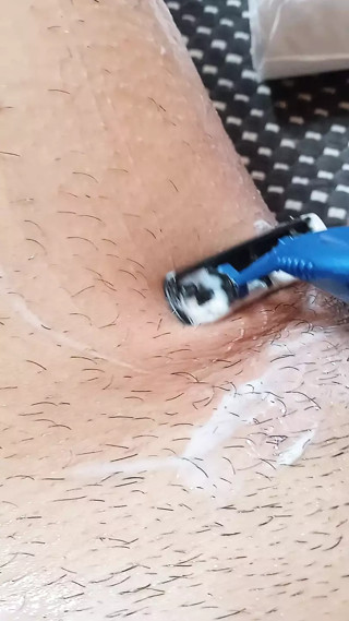 shaving my penis hair in the bathroom