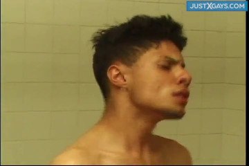 Piss Drenched Bathroom Threesome - Throbbing Cocks Leaking Everywhere