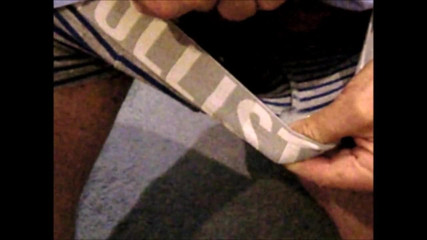 My uncut dick creaming in my Hollister undies #1