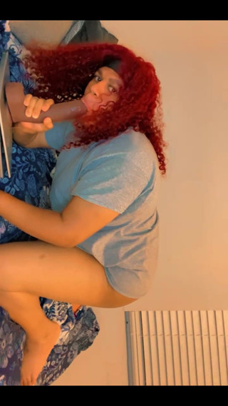 Sucking My Big Black Dildo Slow and Sloppy