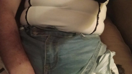 Denim skirt and panties. YUMMY thumbnail