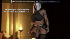 Futanari, Rough Sex with a Maid, a Black Transgender Girl
