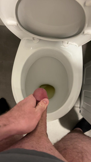 Piss masturbation and cumshot