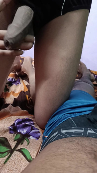 Nude play and dick play with friend as he came for that to my hostel room