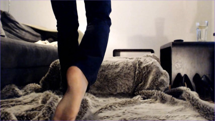 sissy masturbating and stretching