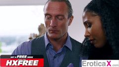 EROTICAX - Ebony Nicole Kitt Catches Them, Gets Fucked Next, Then They All Go At It