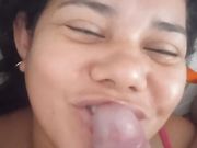 Blowjob with Milk by Hot Latina