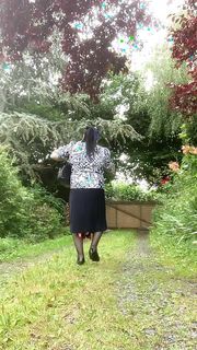 Dressed with a vintage dress for a Sunday