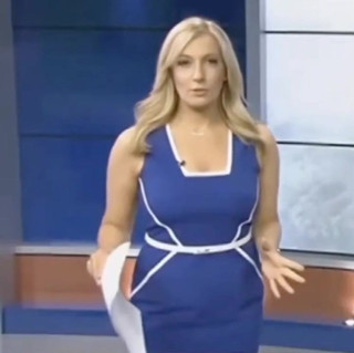 Kelly in sexy blue dress with VN