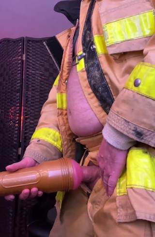 Firefighter Fleshlight Fun and Cum