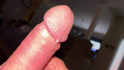 Uncut oozes Precum