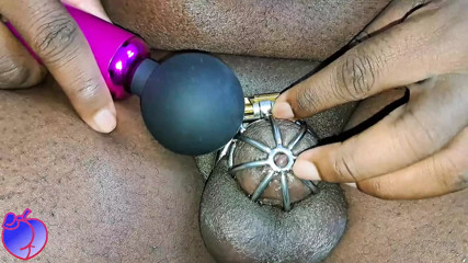 Chubby Sissy chastity cage thumbnail