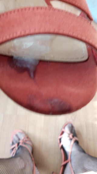 Fucking wife's new shoe (cum shot)