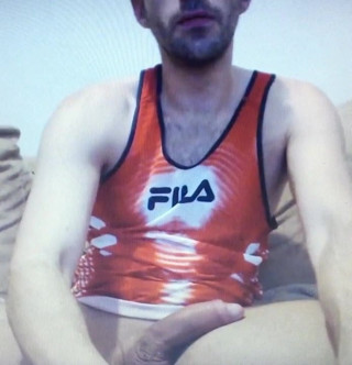 Very hot guy edging his big  cock