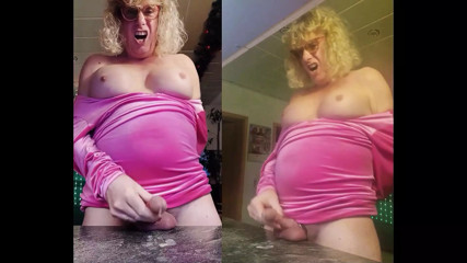 Tslillysophie in Hot Pink Dress Shows Her Big Tits thumbnail