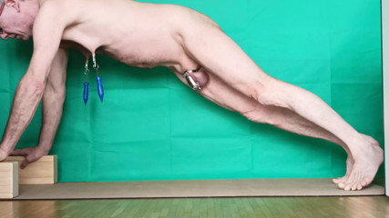 Slaves training with punishment and humiliation