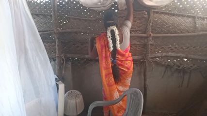 Tamil housewife big boobs show in village house