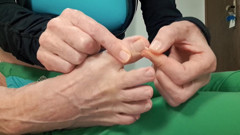 Cutting toes nails feet fetish and yoga pose