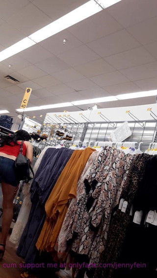 Crossdresser at walmart - no panties