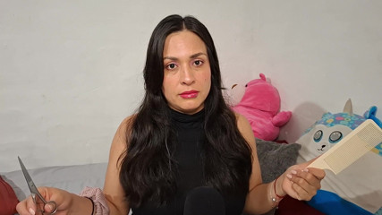 ASMR Roleplay YOUR GIRLFRIEND cuts your hair