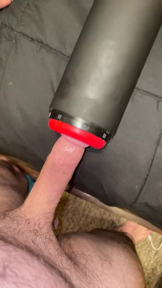Juicy toy cock sucking