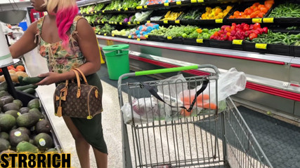 Str8rich Fucking Me After Meeting in the Store Ebony Slut