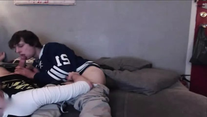 Straight Virgin Boy popping his cherry