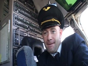 Randy pilot fondles sexy brunette in the cockpit