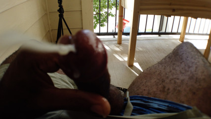 Adam Jaxx on the Apartment Balcony In Public!