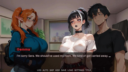 Seraphina's Life: Shemale Jerking off Her Big Cock While Listening Her Female Roommate Getting Fucked in the Next Room Ep.2 thumbnail