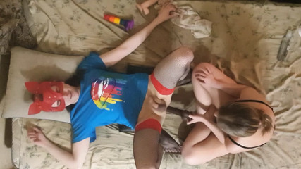 Sissy slut ass fucked dildo home